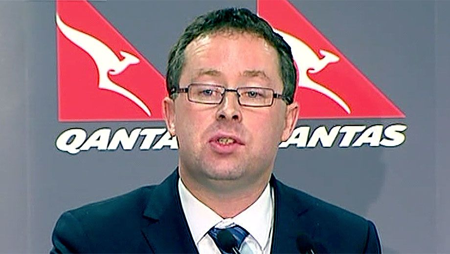 Qantas CEO Alan Joyce facing media questions over the A380 engine explosion 