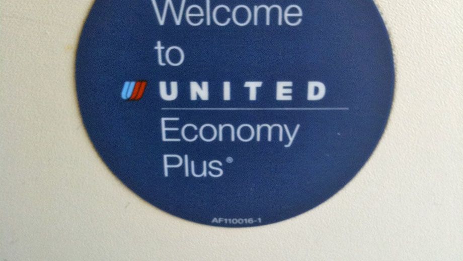 Business travellers will be pleased that United's Economy Plus cabin will be kept following the United-Continental merger. (Picture: Adam Jackson)