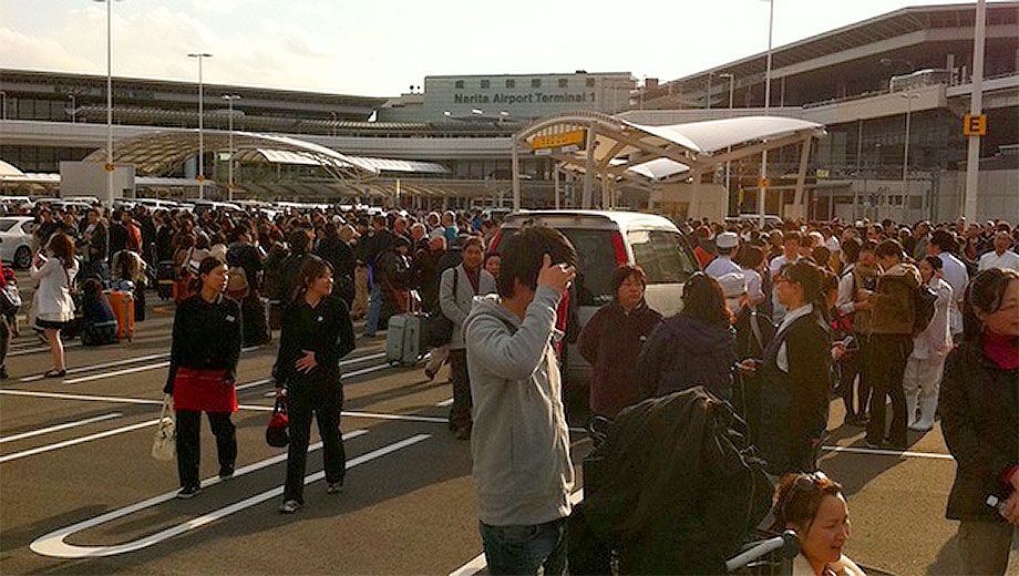Passengers have been rushed from airport terminals in scenes described as "surreal". (Picture: Twitter user @heldincontempt)