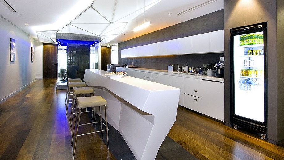 A fully stocked kitchen is one of the bonuses of a Regus office over most offices!