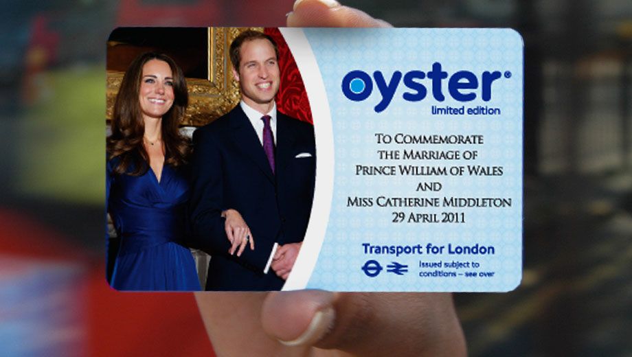 Royal wedding fans will be able to tap in and tap out with a commemorative Oyster Card design for London's public transport smartcard.