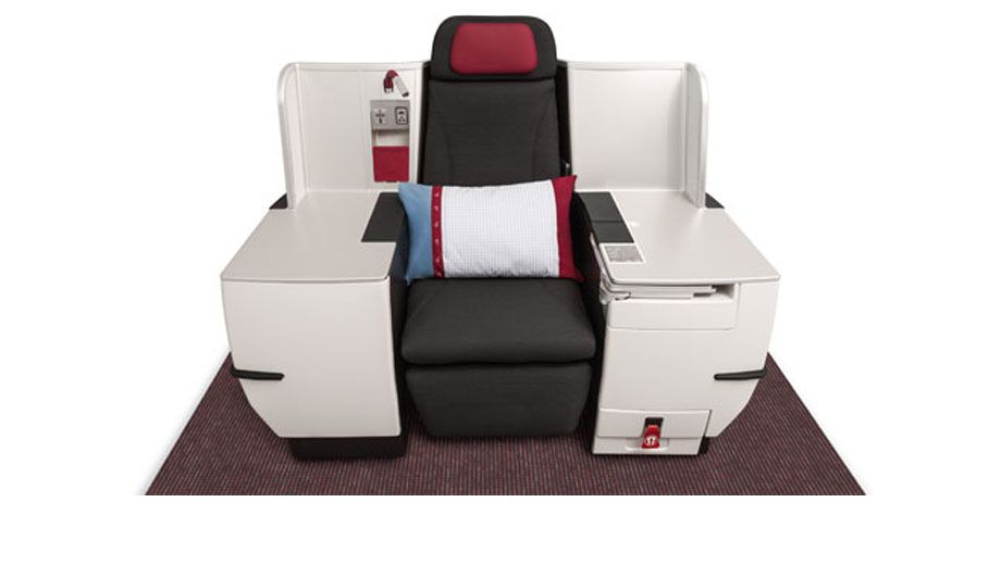 With direct aisle access for nearly every seat, Austrian's new business class is a good option if you're heading to Europe.