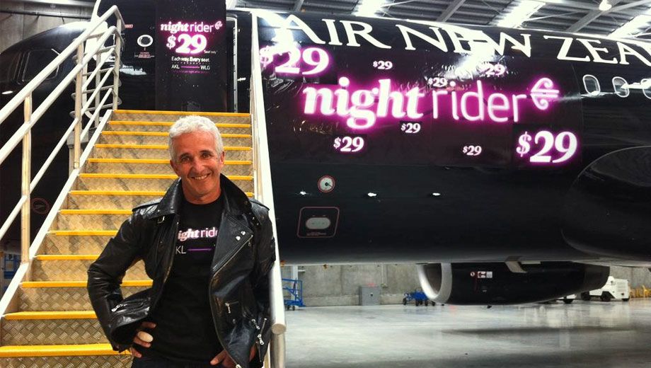 Air New Zealand CEO Rob Fyfe is making the most of the Knight Rider puns for his airline's new late-night flights.
