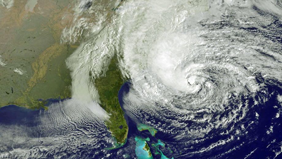 A massive area of the US East Coast will be affected by Hurricane Sandy, before and after it combines with a heavy winter storm.