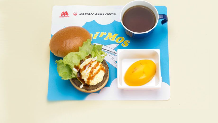 Quick snack of JAL's new inflight "Air Mos Teriyaki Egg Burger" for you?