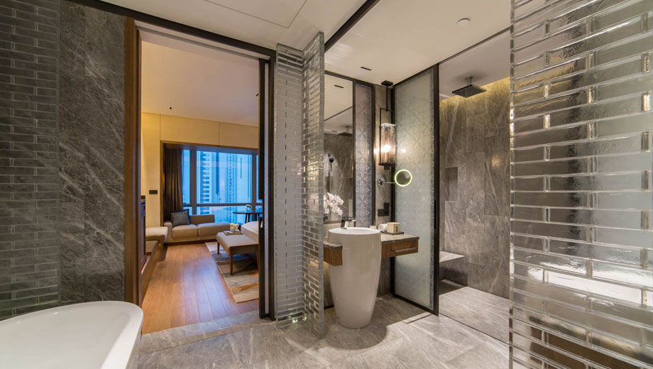 A King Bathroom at China's Conrad Guangzhou hotel