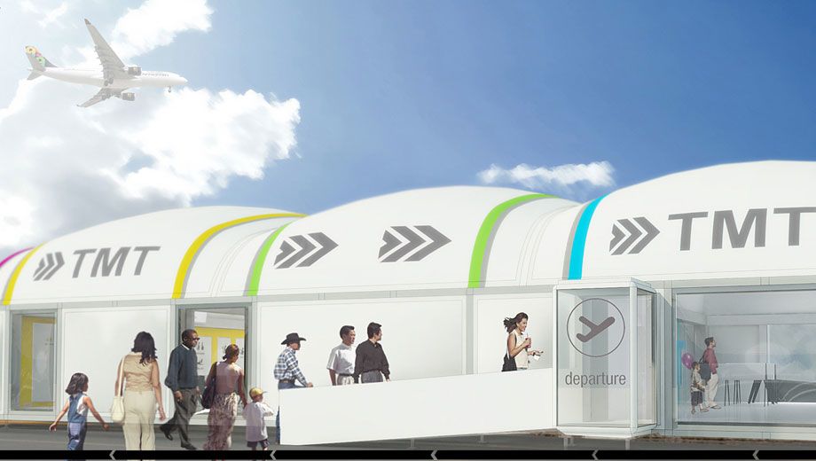 Geneva unveils mobile airport terminal