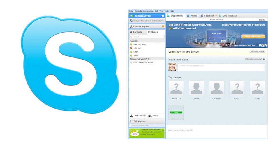 Skype now pushing ads to your PC