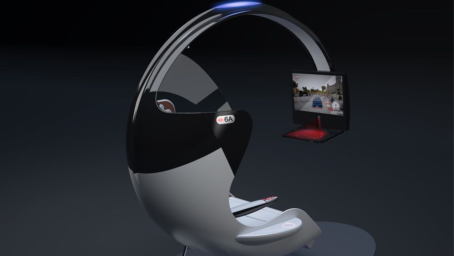 Concept airline seat designed for computer games