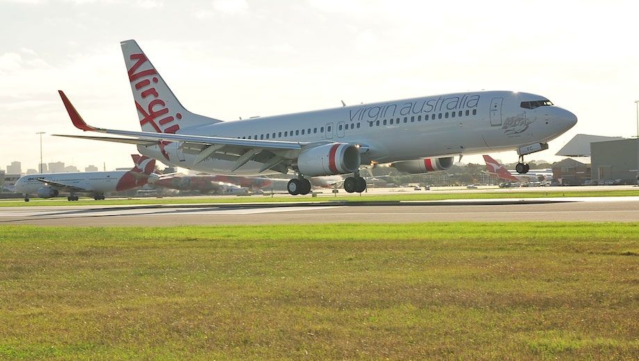 FIRST PICS: First Virgin Australia plane lands at Sydney Airport