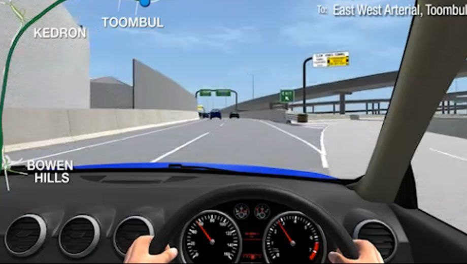 What in the wierd..? Test the Brisbane AirportLink road driving simulator