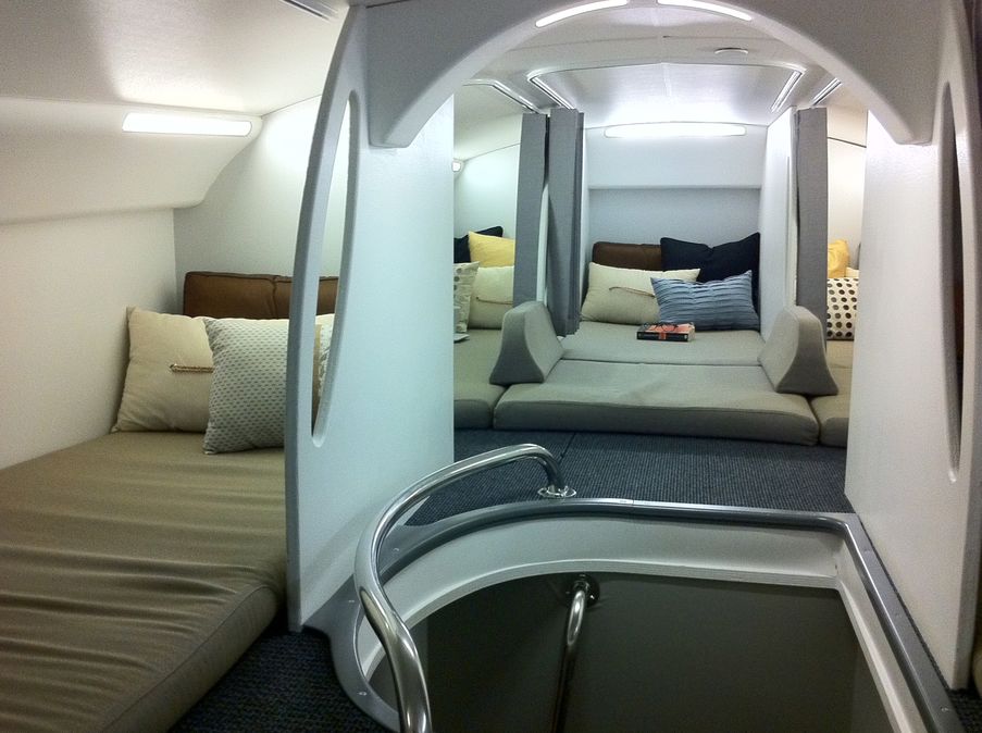 Cool photos: inside the Boeing 787's funky crew rest 'loft'