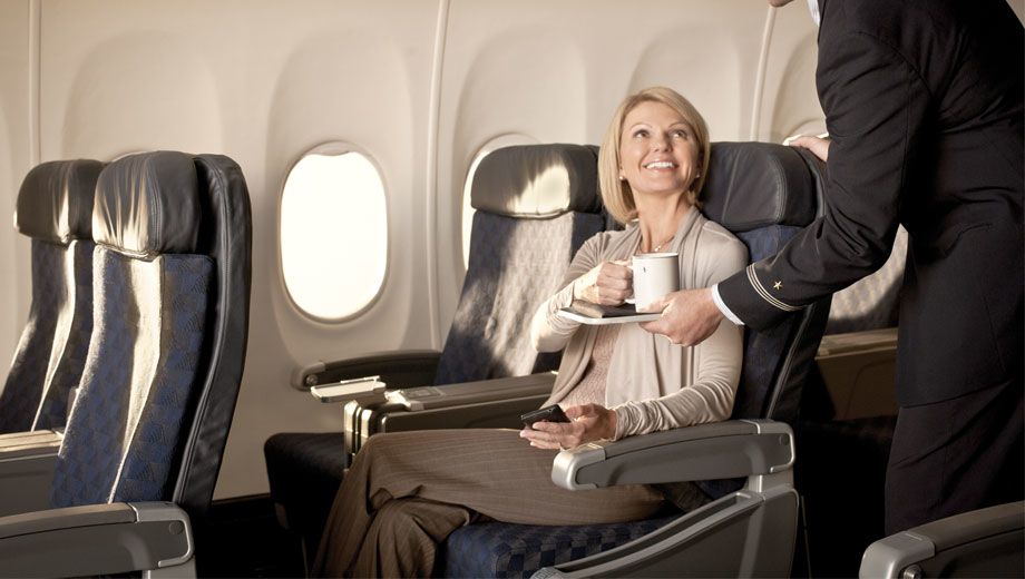 Best seats: first class (business), American Airlines Boeing 757