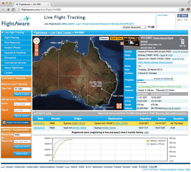 FlightAware brings free flight tracking to Australian skies