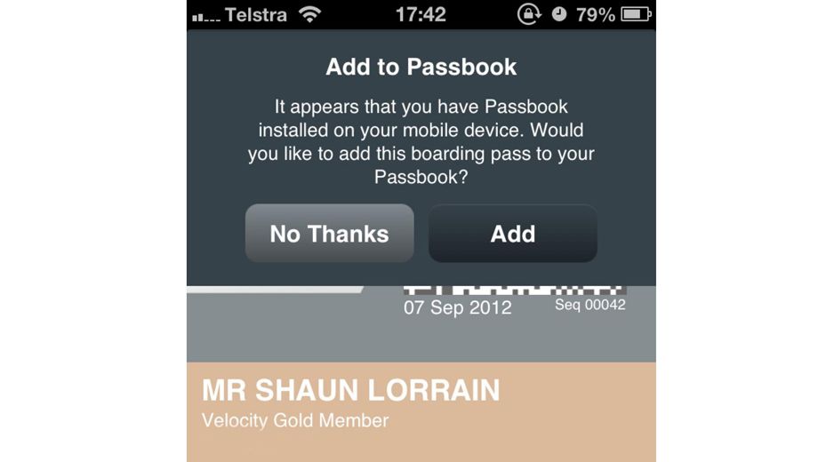 Virgin Australia, Delta, American Airlines, United support Apple's Passbook app