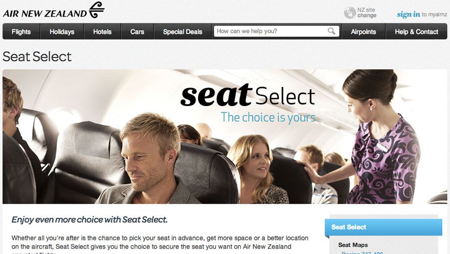 Air NZ's new Seat Select extra-legroom system explained