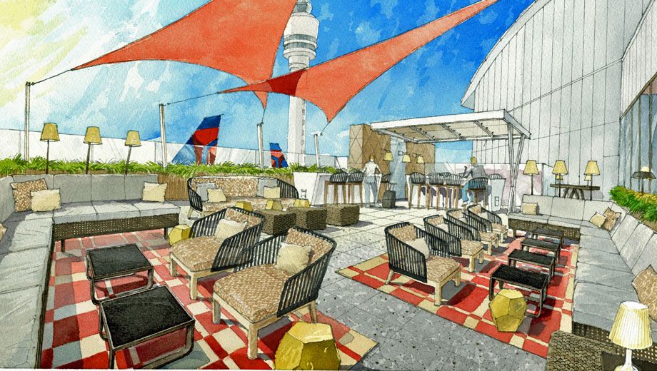 Delta joins the exclusive outdoor airport business lounge club