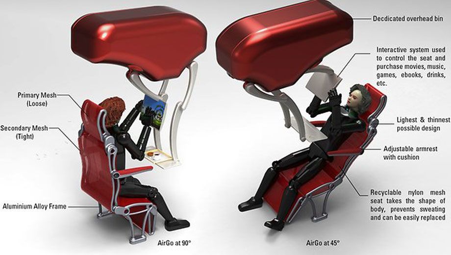 AirGo is a radical sci-fi redesign for economy seating