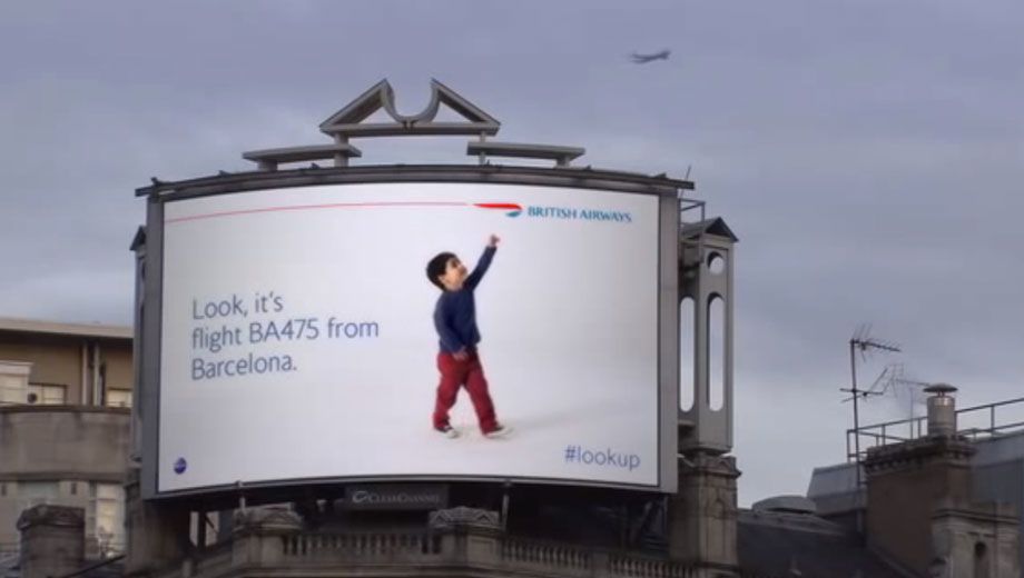 British Airways' cool new flight-detecting 'digital billboards'