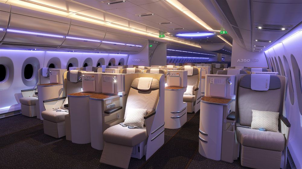 Airbus A350 cabin, seats revealed