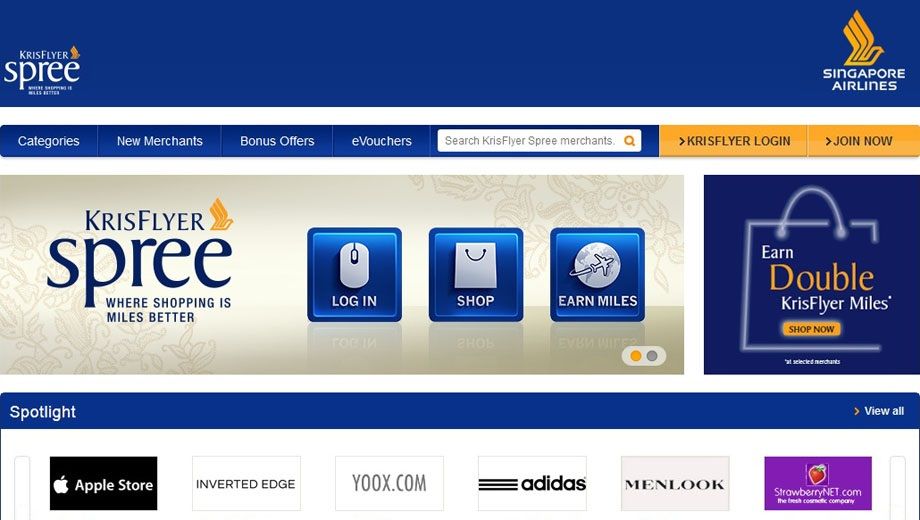 Singapore Airlines launches KrisFlyer Spree online shopping mall