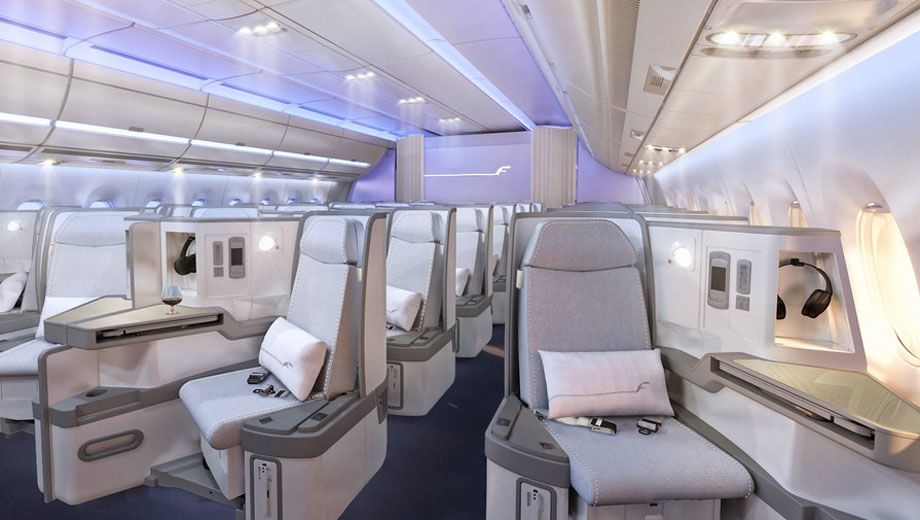 Finnair Airbus A350 business class, economy seats