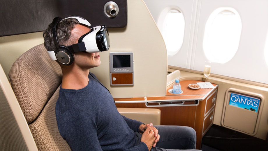 Qantas trials Samsung virtual reality headsets in first class