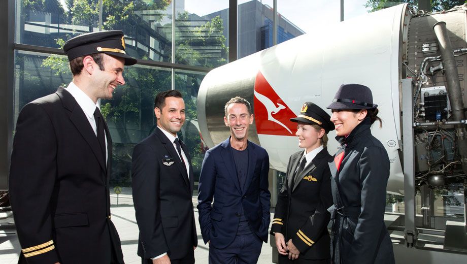 Qantas designer Martin Grant begins work on new pilot's uniform