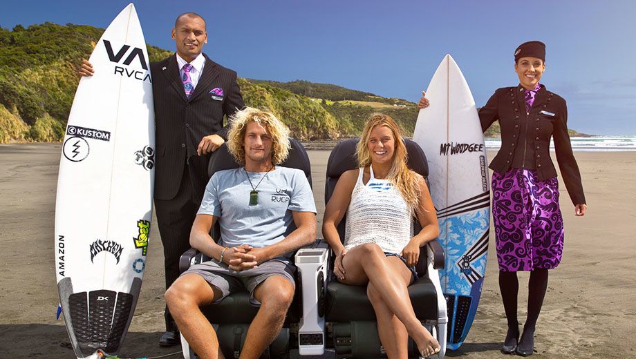 Air New Zealand, GoPro team on new surfing inflight safety video