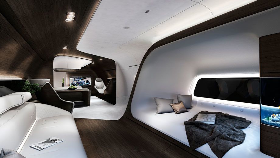 Lufthansa, Mercedes-Benz design luxury private jet cabin