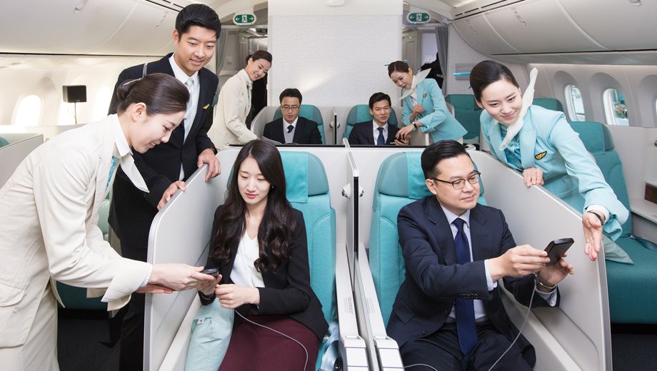Korean Air's Boeing 787 first class is the same as business class