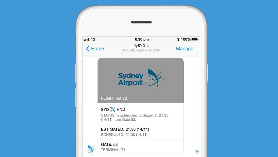 Sydney Airport introduces flight updates via Facebook Messenger