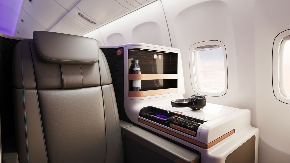 Boeing's all-new business class seat is also a sky-high double bed