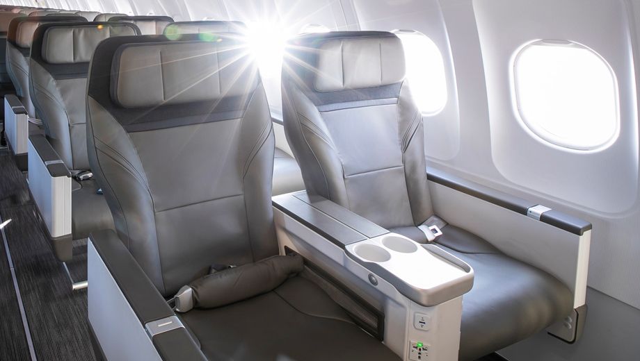 Here is Alaska Airlines' new first class (okay, business class) seat