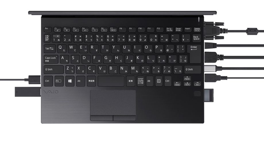 The slim Vaio SX12 notebook comes packed with ports