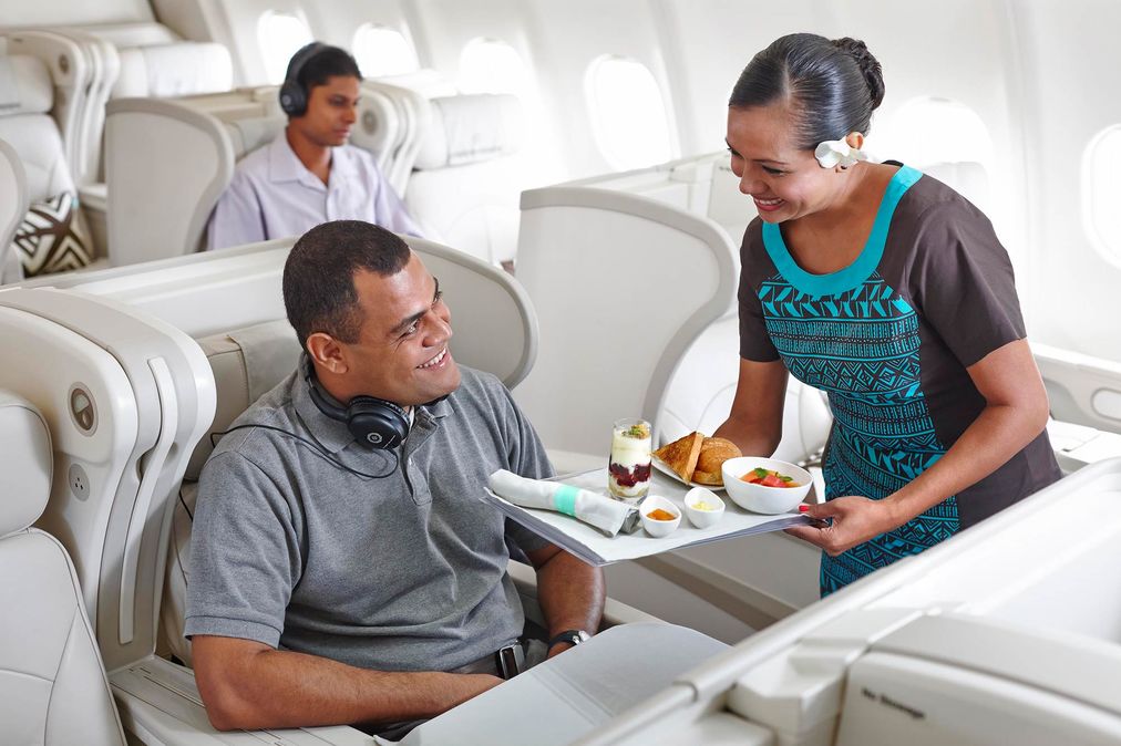 Fiji Airways business class drops inflight dining for preflight dining