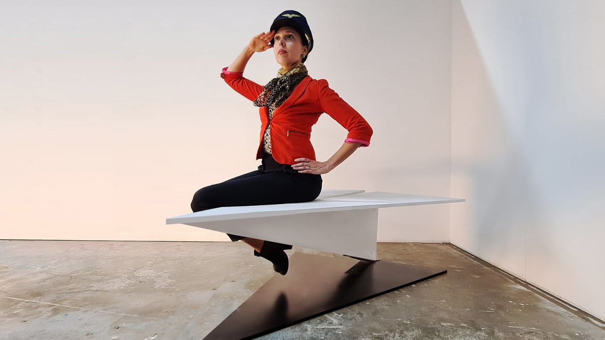 Stylish Paper Plane Bench is ready to fly into your home or office