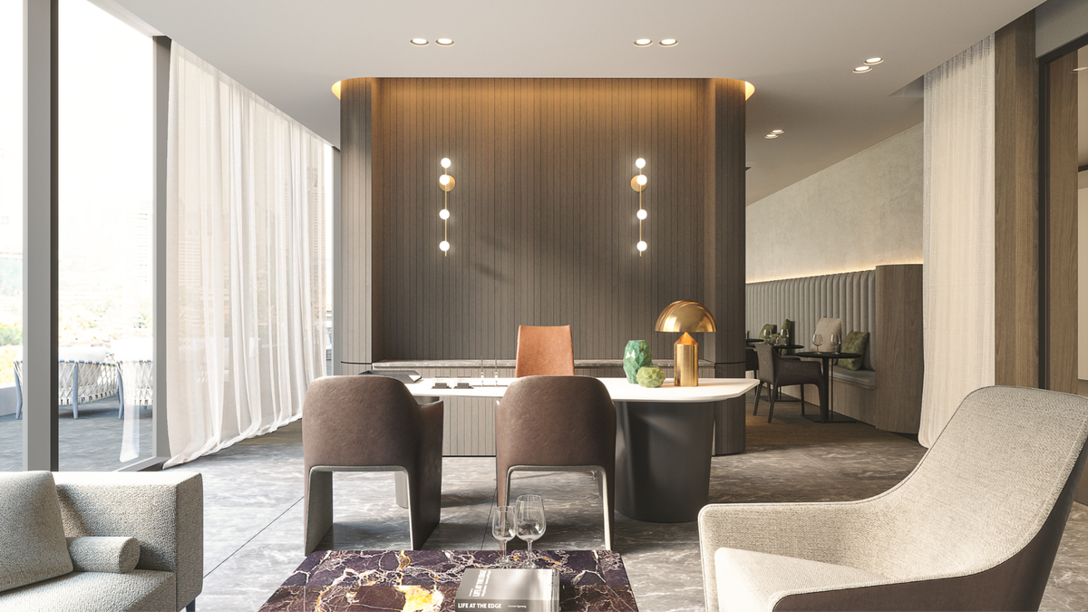 Here is Marriott Melbourne Docklands’ swish M Club lounge