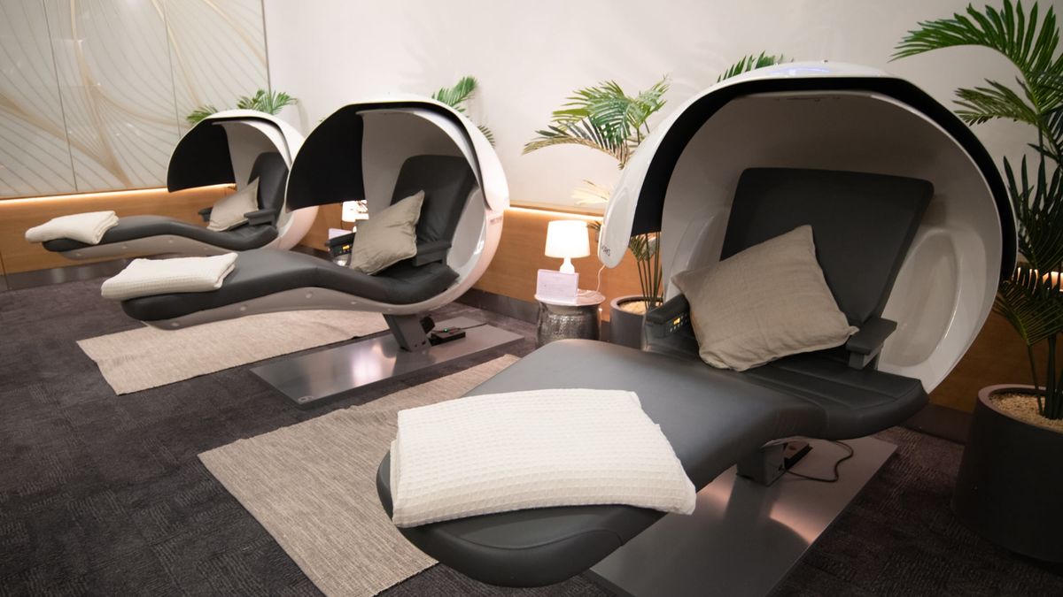 British Airways first class lounge unveils space-age ‘sleep pods’