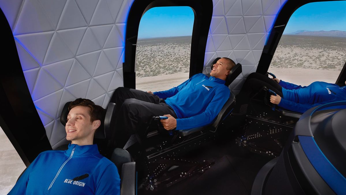 Take an out of this world trip on Blue Origin’s first manned rocket