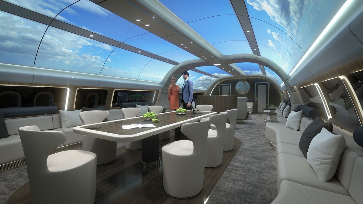 Inside the unique private jet with an ‘invisible ceiling’ 