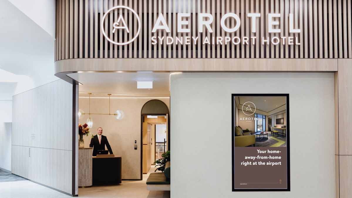 Inside Sydney Airport’s new Aerotel transit hotel, arrivals lounge