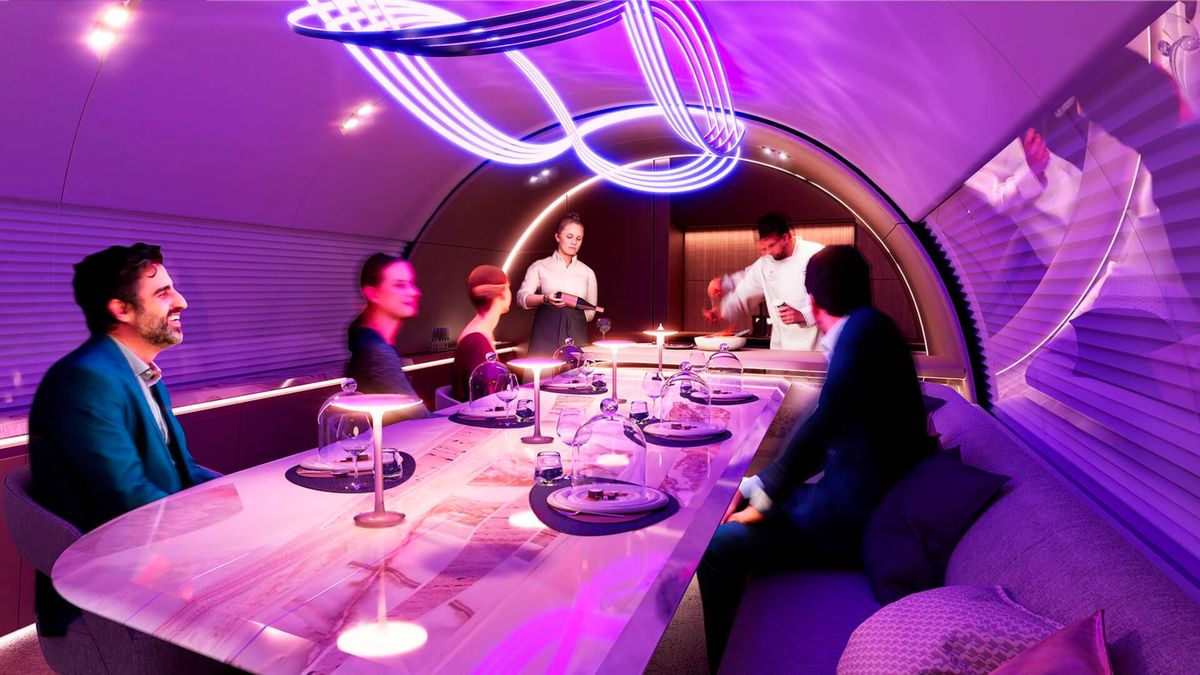 This private jet concept is a five-star dining experience in the sky
