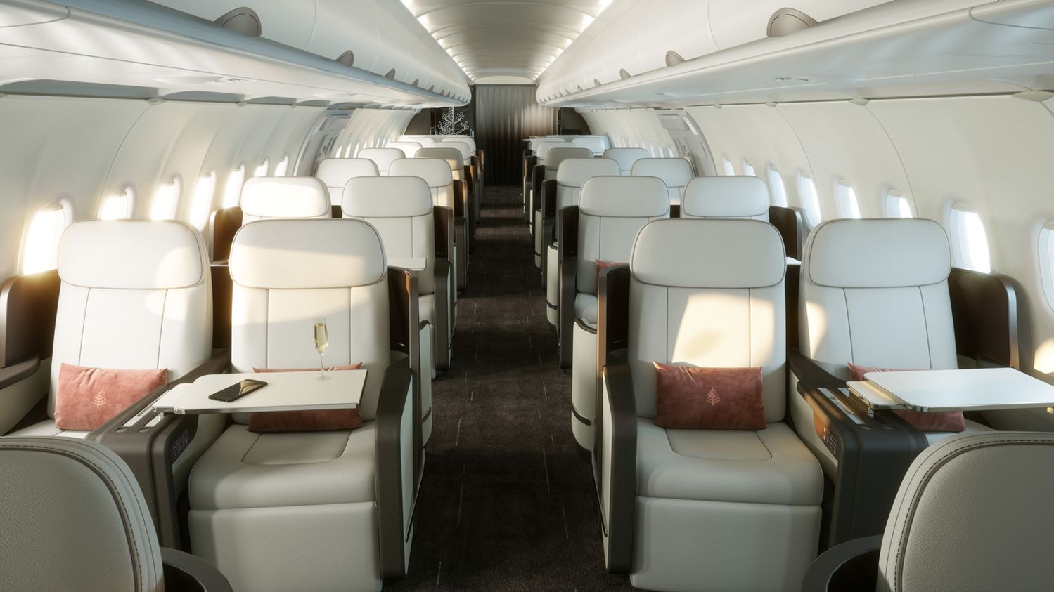 The 'all-business class' Airbus A321LR will begin round-the-world trips in early 2021 and be fitted with 48 luxurious seats clad in leather from Italian producer Poltrona Frau.