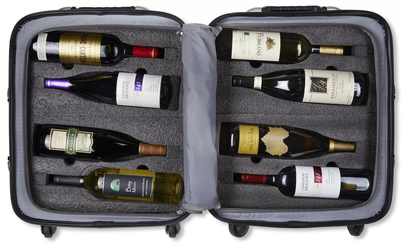 bottle of wine travel case
