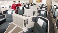Sample CX's new biz class seats at Sydney Airport