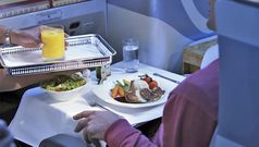 Business class food away from home base
