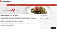 Qantas trials pre-flight meal ordering
