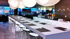Island dining in the Qantas Business Lounge
