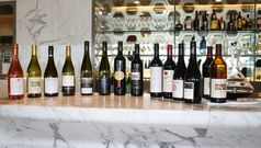 Qantas First Lounge wines